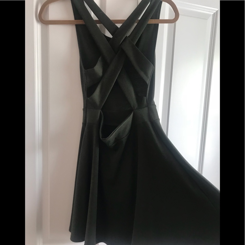 lulus skater dress with criss cross back